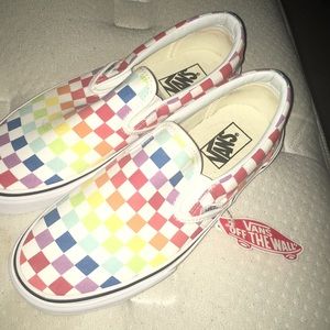 Vans Slip-On Rainbow Chex Skate Shoe